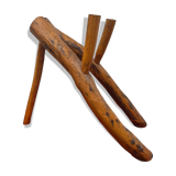 Brutalist style wooden magazine rack from the 1960s