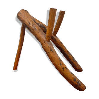 Brutalist style wooden magazine rack from the 1960s