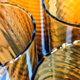 Lot de six verres en verre soufflé