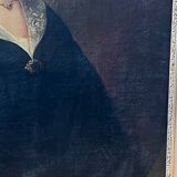 Ancien tableau portrait peinture à l’huile vers 1840