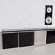 Steel and oak 70's enfilade by ludovico acerbis