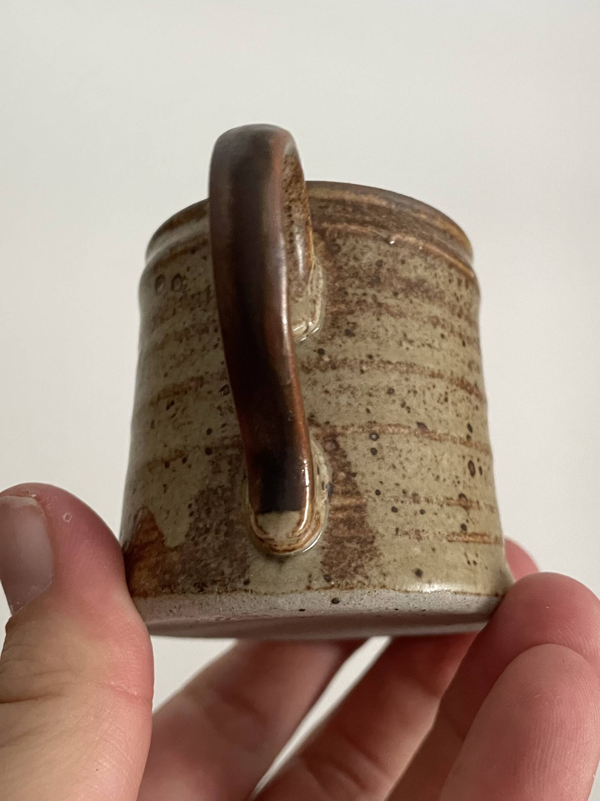 Théière avec 2 tasse à café en grès design vintage