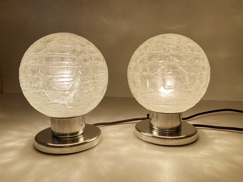 Pair Vintage Space Age Table Lamps from Doria