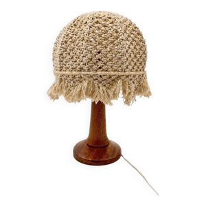Lampe de table bohème - bois
