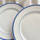 2 antique porcelain dessert plates in the Empire style, 19th century