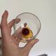 6 verres pieds bloc ambre 70’
