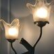 Lamp salerno 2 rods metal finish tulips in blown glass 52,5 cm