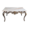 Louis XV style marble and brass coffee table