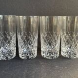 4 Grands verres cristal taillé – Cristalleries Royales de Champagne