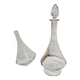 Chiseled glass decanter