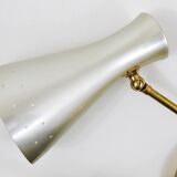 Pair of Articulated Conical Wall Lights in Stilnovo Style, Wall Lamps Italy, 1950s