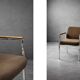 Mid-century modern brown German conference chair, made by Drabert, 1970.