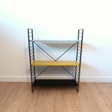 Mid century free standing rack with metal shelves by A. Dekker for Tomado