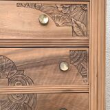 Art Deco chest of drawers Blond walnut 1930