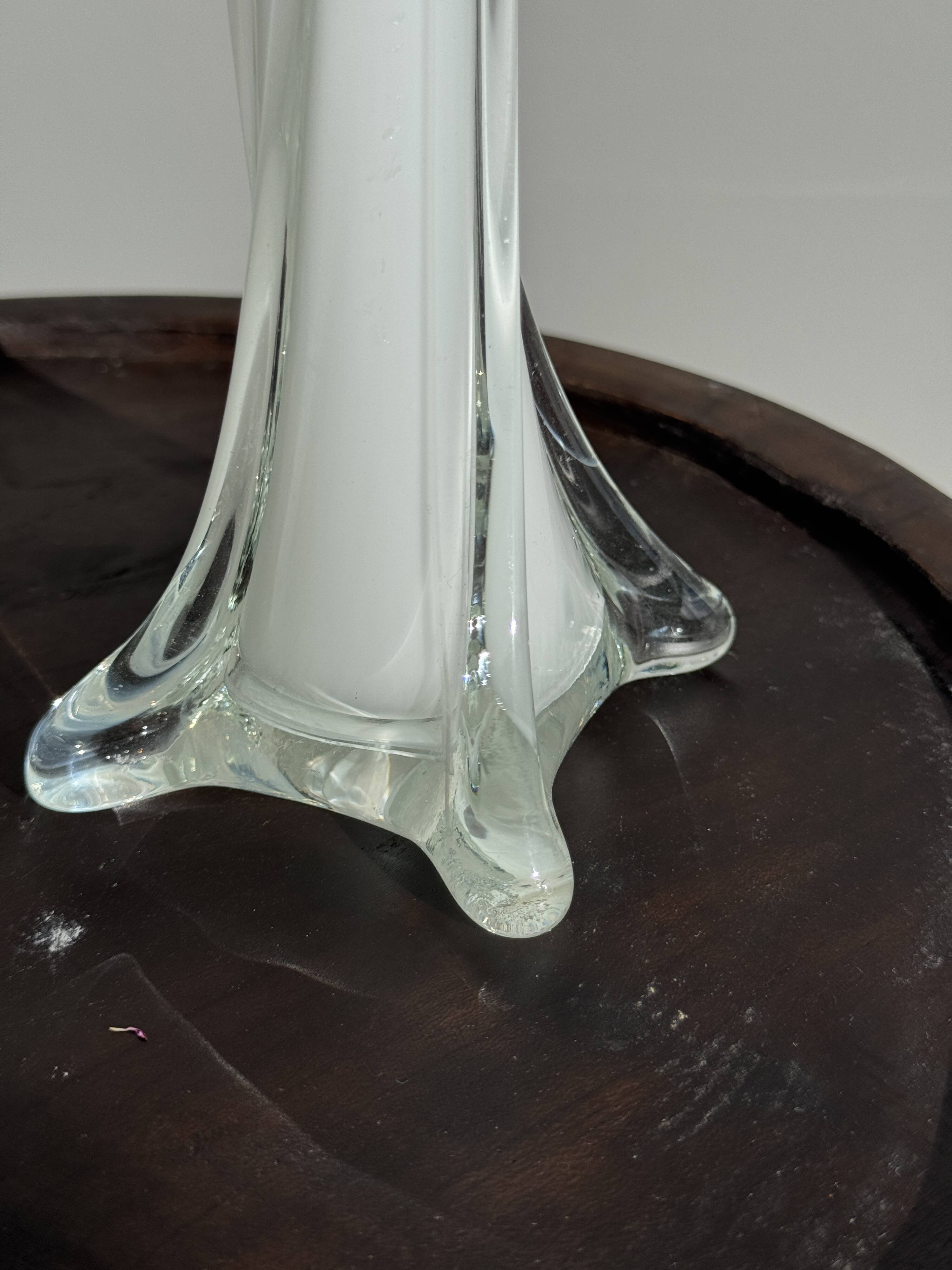 White glass bud vase