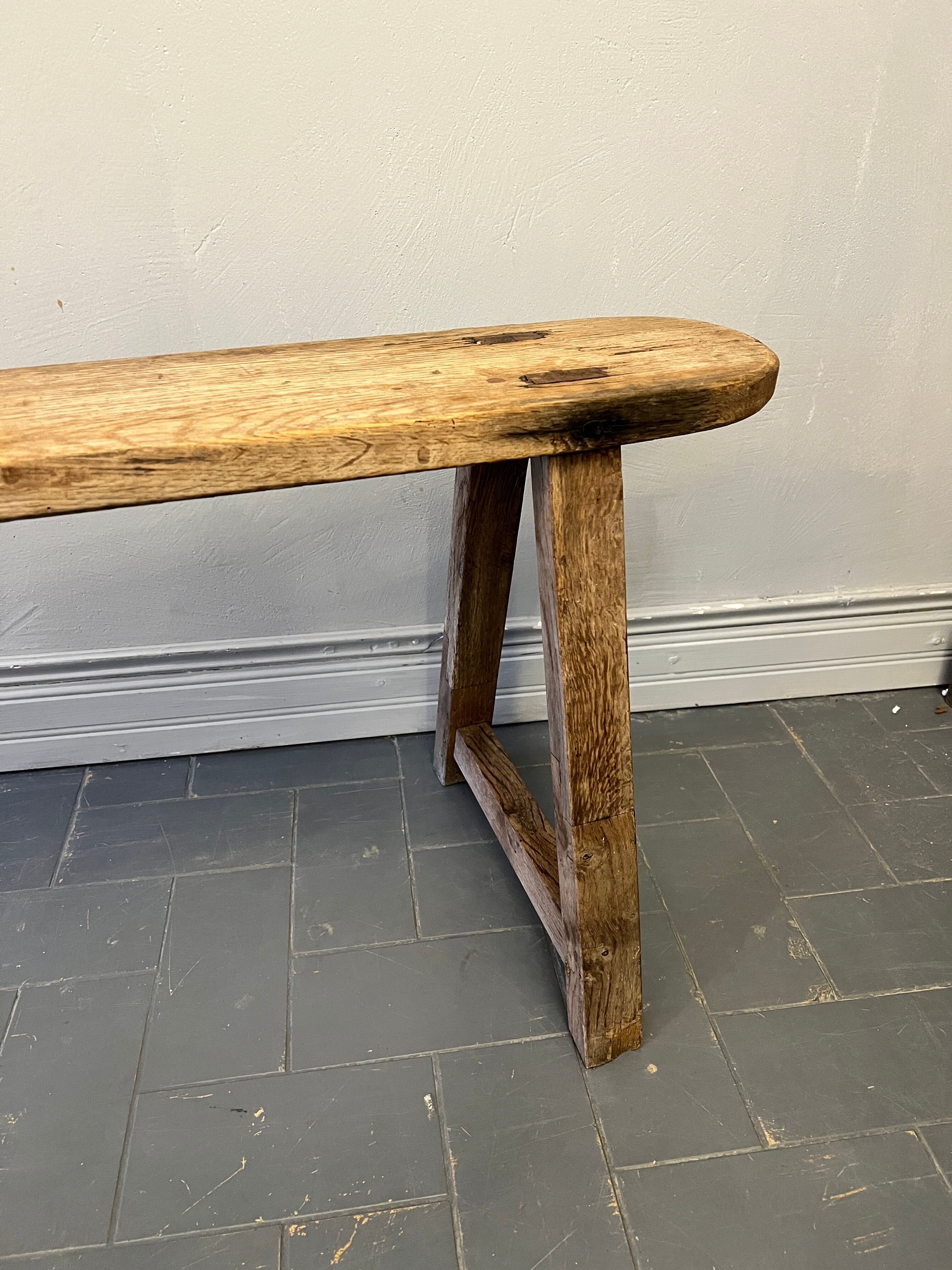 Old raw wood bench 200 cm