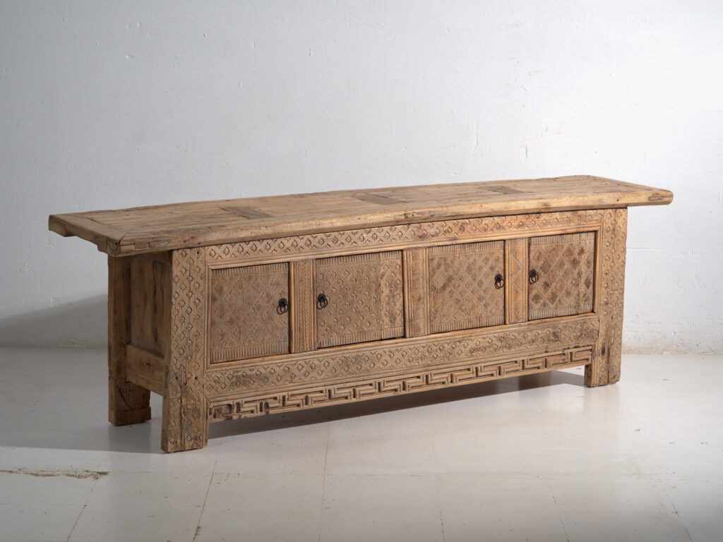 Antique carved pine buffet – China, circa 1900