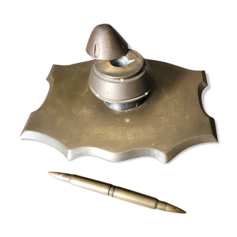 Inkwell old 1st World War Brass