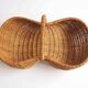 Double rattan basket