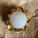Applique fleur opaline et laiton