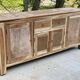 Renovated Scandinavian sideboard in solid raw oak 180cm