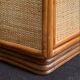 Vintage rattan and woven wicker wardrobe 1970s
