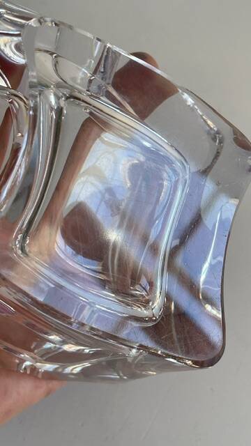 VINTAGE Free-Form Crystal ASHTRAY