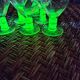 Wine glasses with ouraline feet