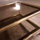 Vintage 80's brass coffee table, glass tops