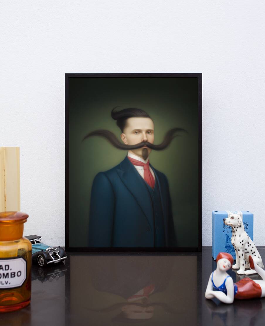 Old portrait - “Les moustachu-es” series