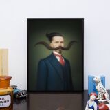 Old portrait - “Les moustachu-es” series