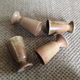 Series of 4 sandstone cups
