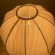 Vintage brass lamp with glass paste flower