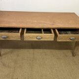 Vintage farm table 3 drawers