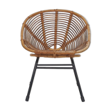 Rohe Noordwolde rattan lounge chair, The Netherlands 1950