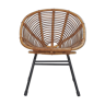 Rohe Noordwolde rattan lounge chair, The Netherlands 1950