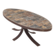 Brutalist oval table