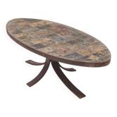Brutalist oval table