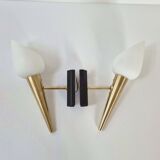 Pair of vintage wall lights from the 1950s.