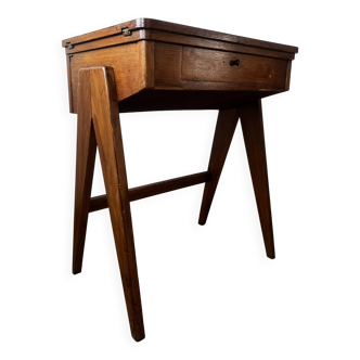 Ancien meuble de couture en bois vintage