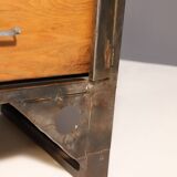 Industrial iron chest of drawers from the 1950s, Czechoslovakia