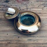 Vintage brass pocket ashtray