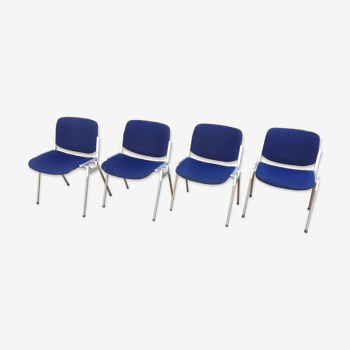 Set of 4 chairs DSC 106 by Piretti Giancarlo for Castelli