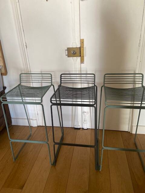 "HAY" high metal stools