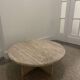 Table basse ronde en travertin, Italy, 1970s