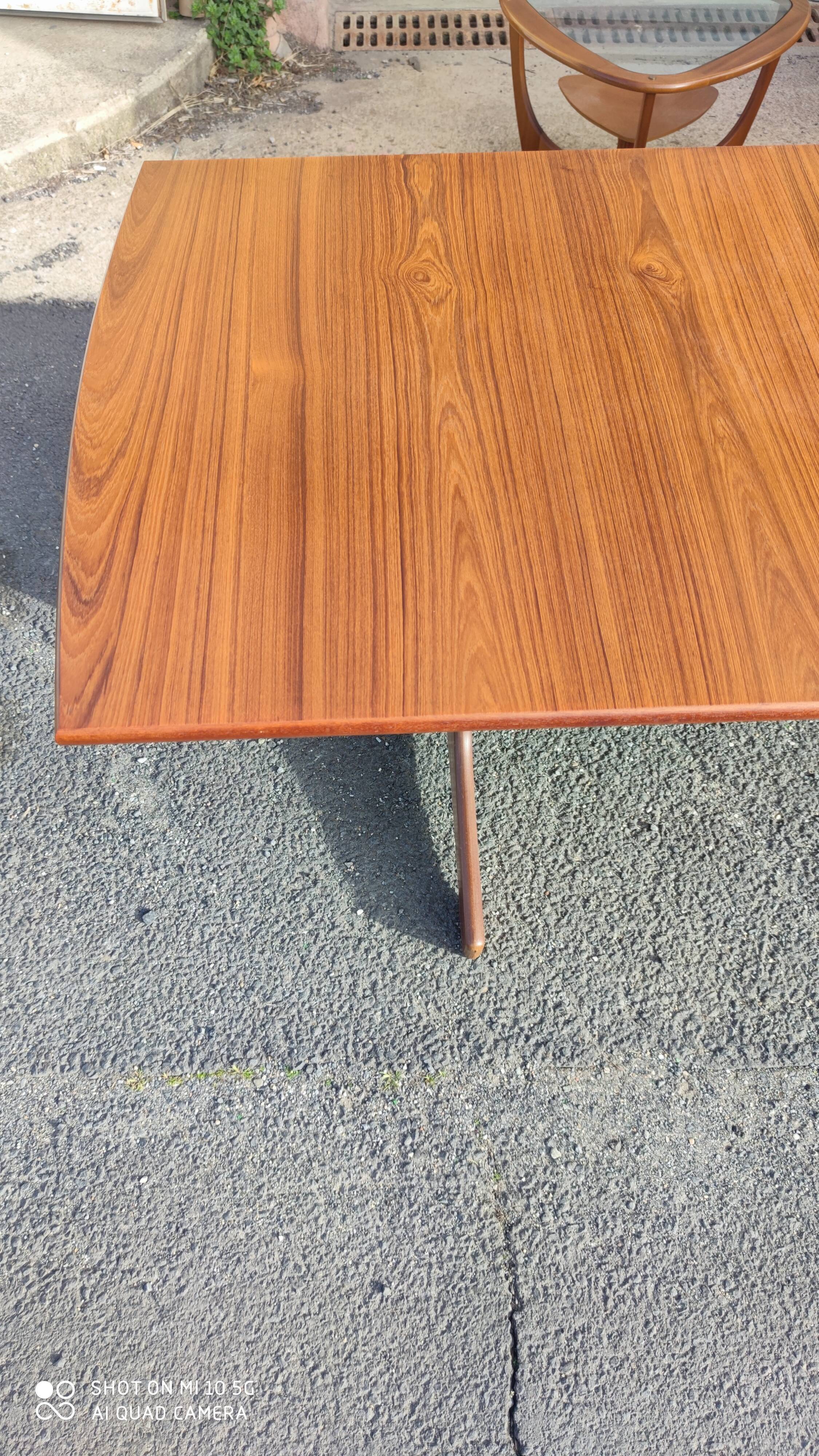 Teak extendable center table, circa 1960