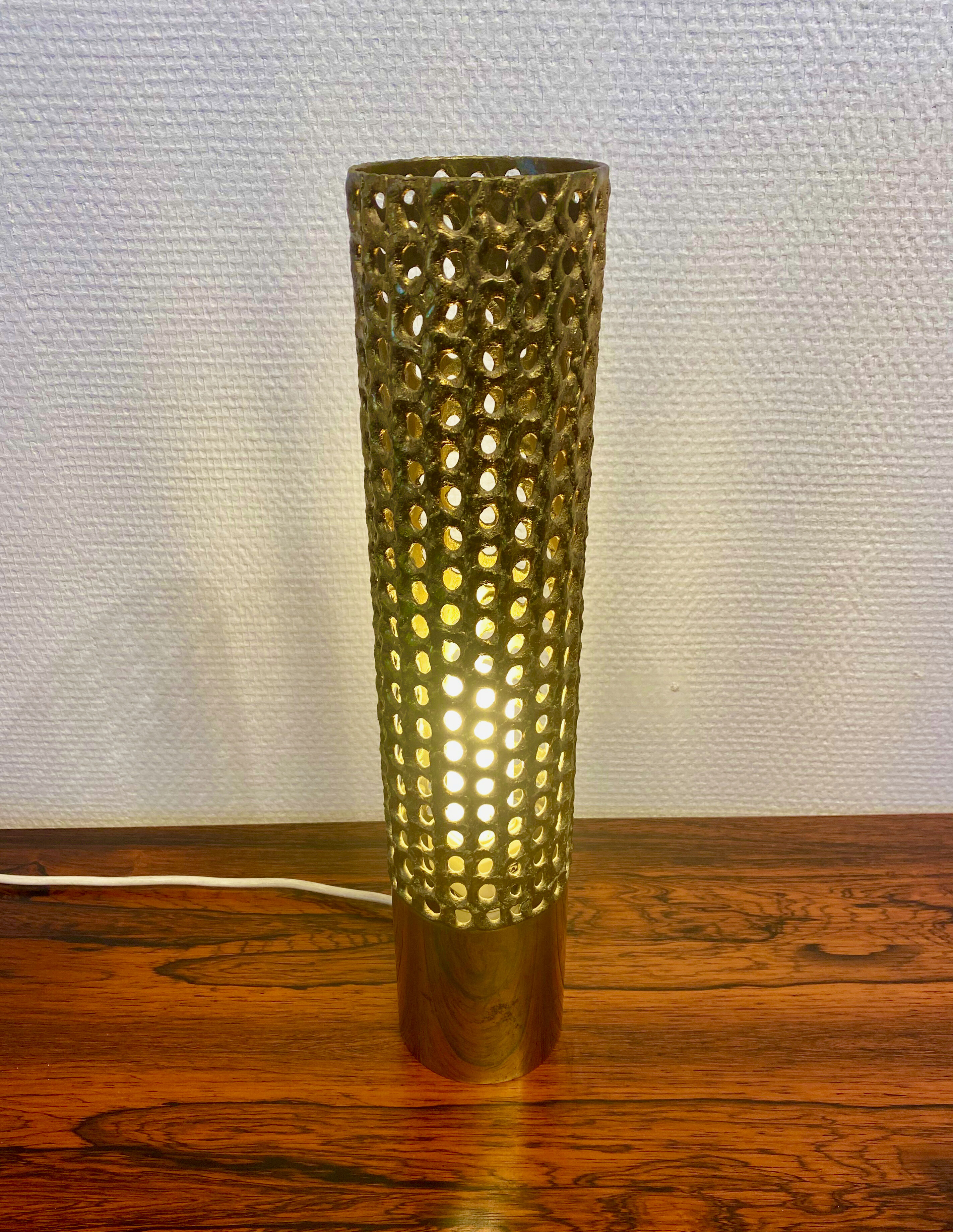 Brass table lamp by Pierre Forssell for Skultuna