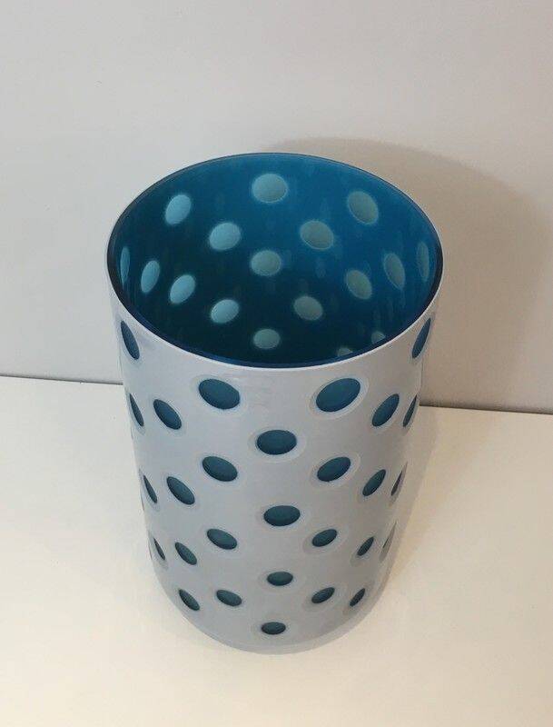 Vase design en verre overlay