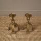Candelabra candle holders brutalist design handcrafted wrought iron folk art candlesticks