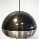 Space Age pendant chandelier smoked plexiglass & aluminum 1970s